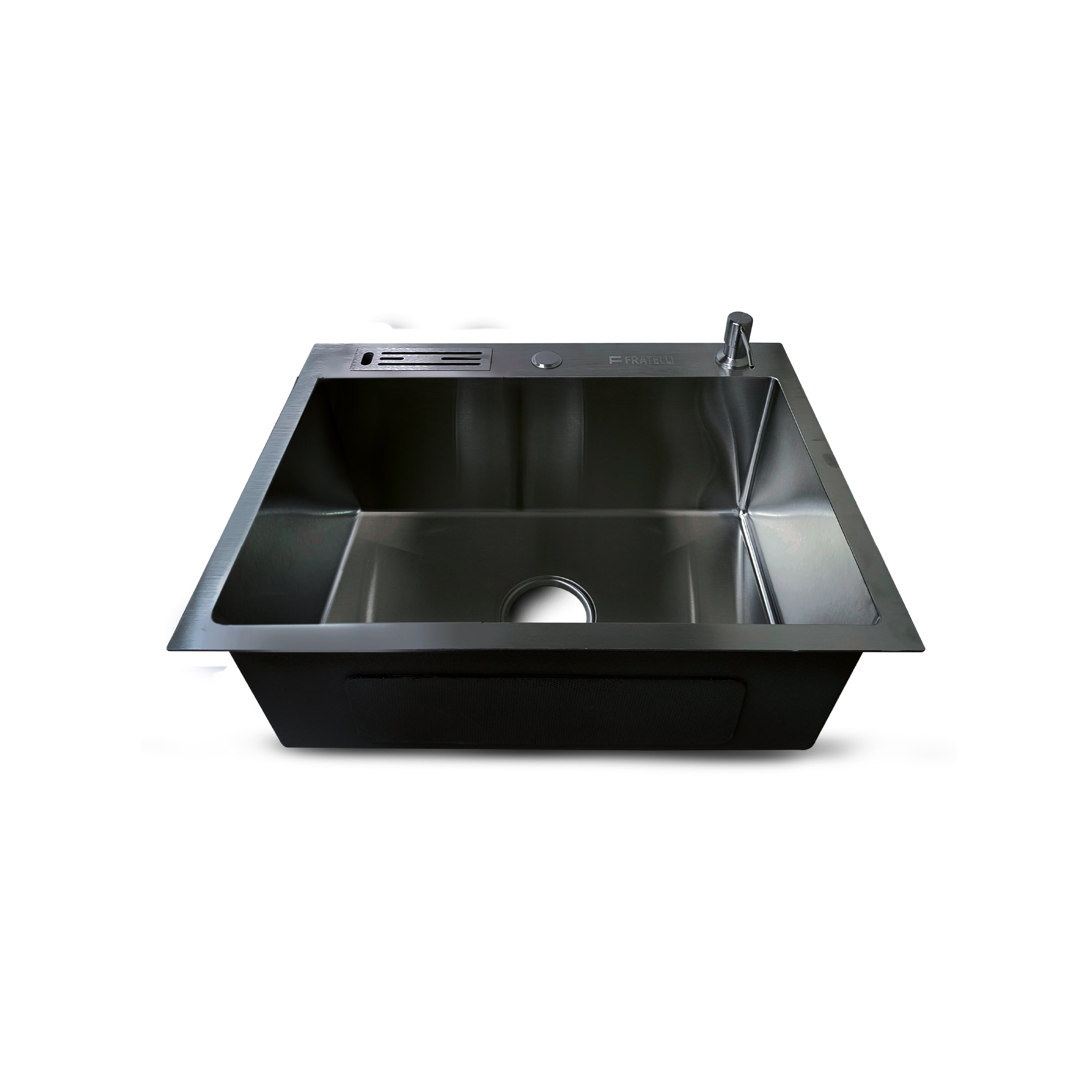 Prm-6045B Lavadero Prime De Acero Inox. Black C/Acces. 60X45X23Cm - Fratelli